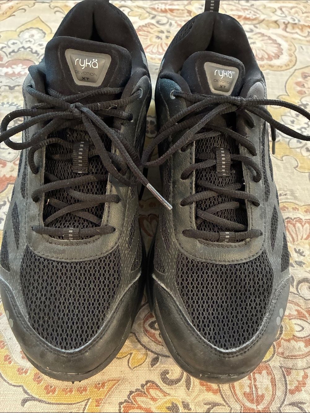 Ryka Black Women’s Mesh Lace-Up Sneakers